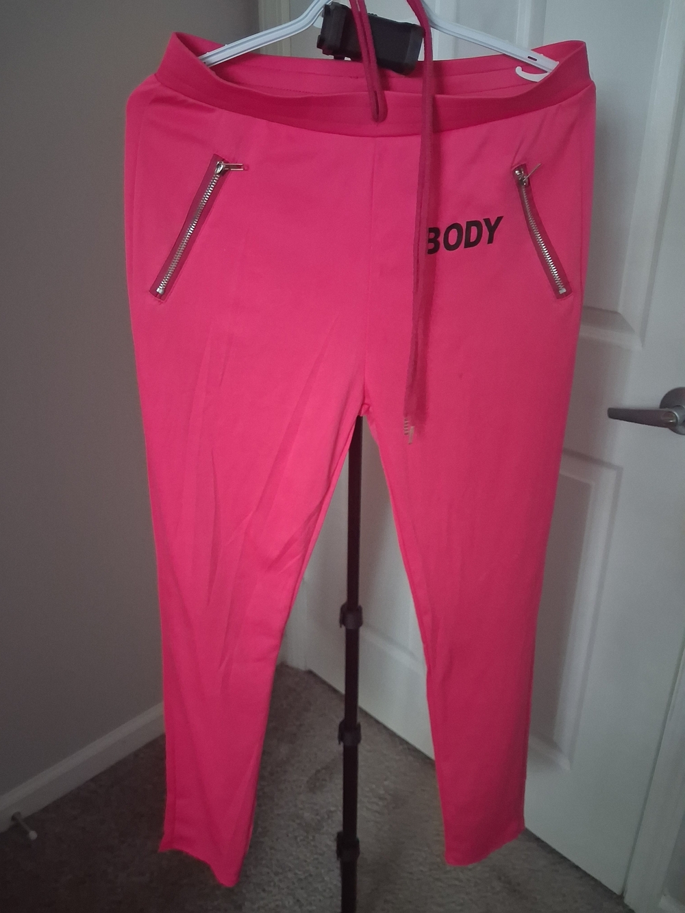 Body Hot Pink Drawstring Jogger Pants